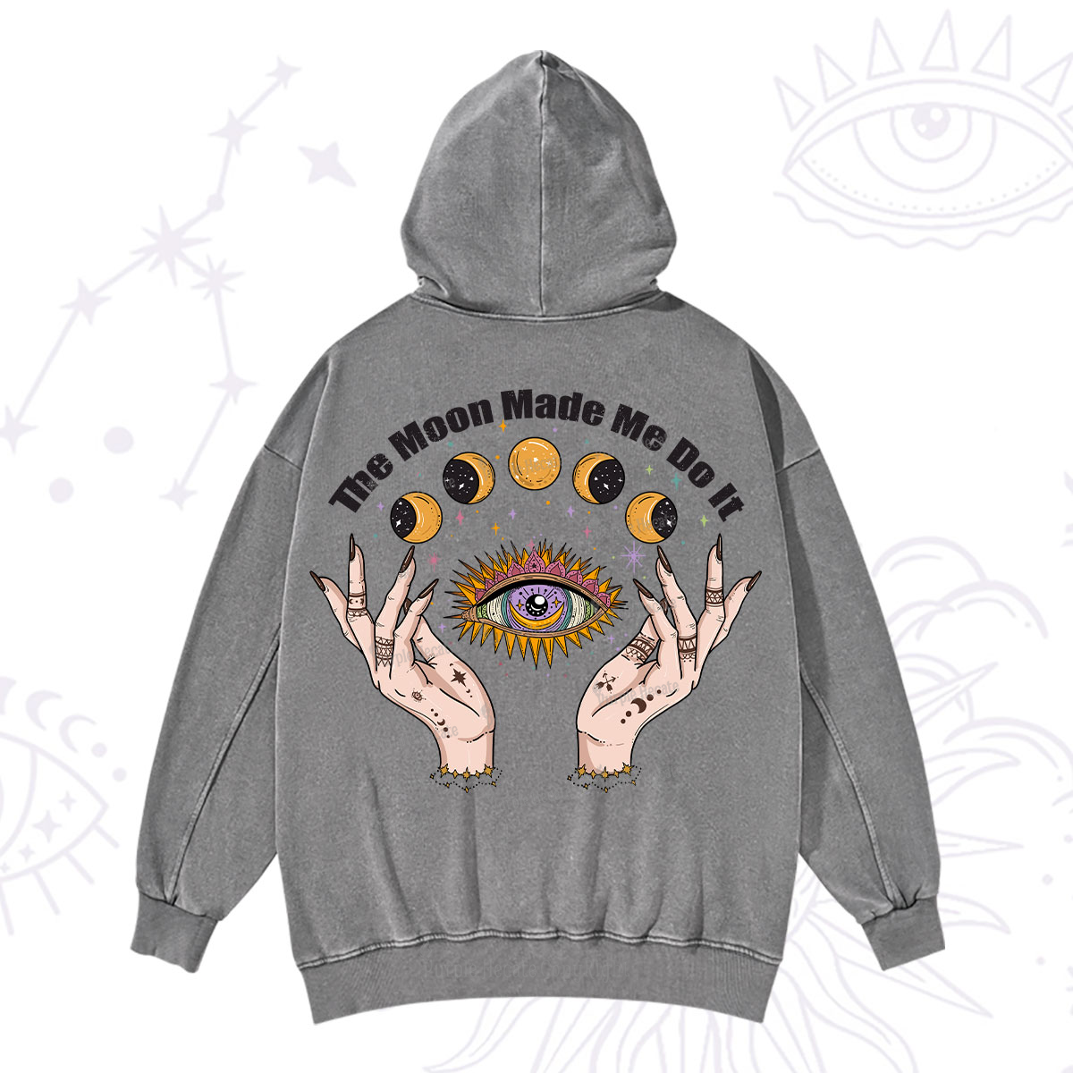 Purplehecate The Moon Made Me Do It Washed Hoodie