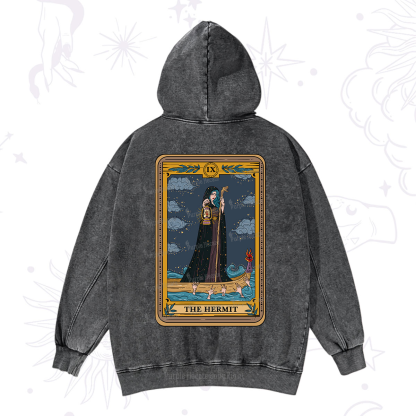 Purplehecate The Hermit Goddess Tarot Washed Hoodie