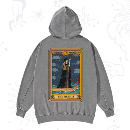 Purplehecate The Hermit Goddess Tarot Washed Hoodie