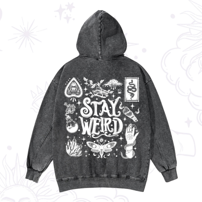 Purplehecate Stay Weird and Witchy Washed Hoodie