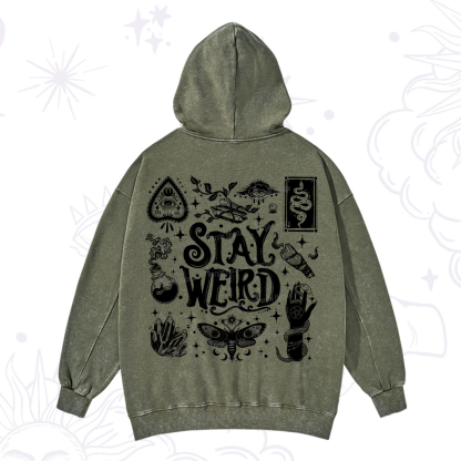 Purplehecate Stay Weird and Witchy Washed Hoodie