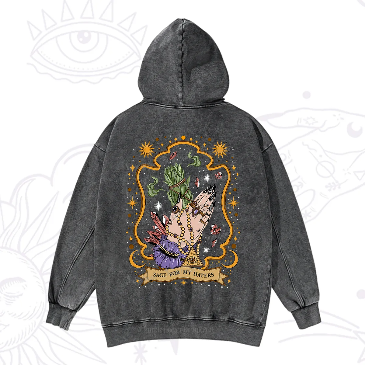 Purplehecate Sage For My Haters Washed Hoodie