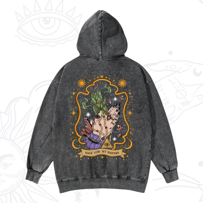 Purplehecate Sage For My Haters Washed Hoodie