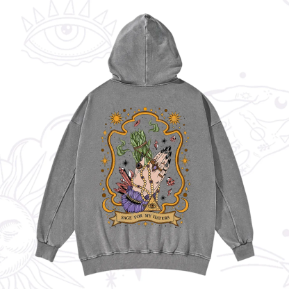 Purplehecate Sage For My Haters Washed Hoodie