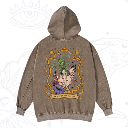 Purplehecate Sage For My Haters Washed Hoodie