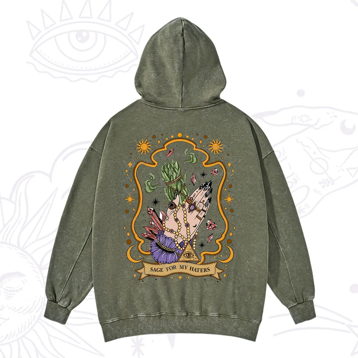 Purplehecate Sage For My Haters Washed Hoodie