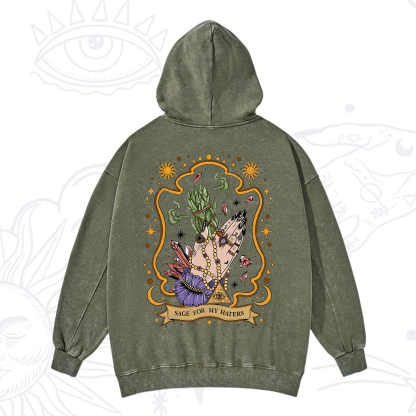Purplehecate Sage For My Haters Washed Hoodie
