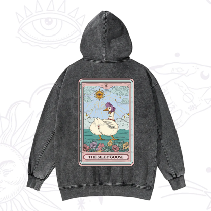 Purplehecate The Silly Goose Tarot Washed Hoodie