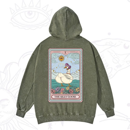 Purplehecate The Silly Goose Tarot Washed Hoodie