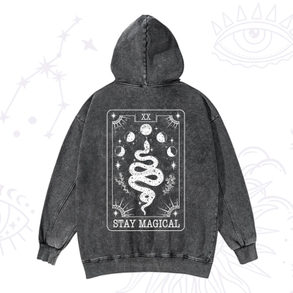 Purplehecate The Stay Magical Tarot Washed Hoodie