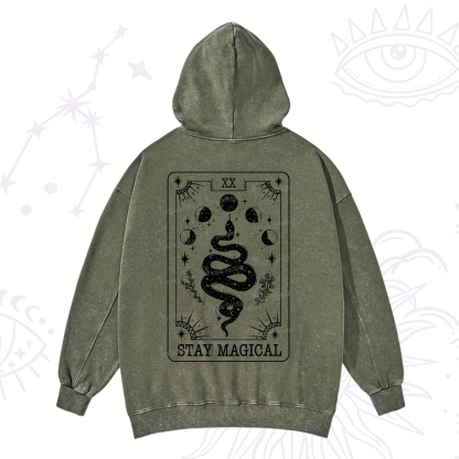 Purplehecate The Stay Magical Tarot Washed Hoodie