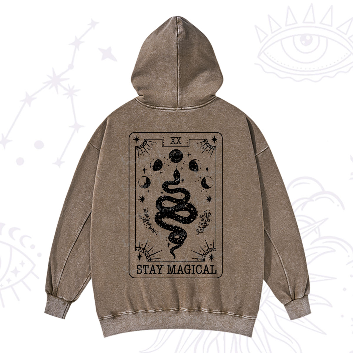 Purplehecate The Stay Magical Tarot Washed Hoodie