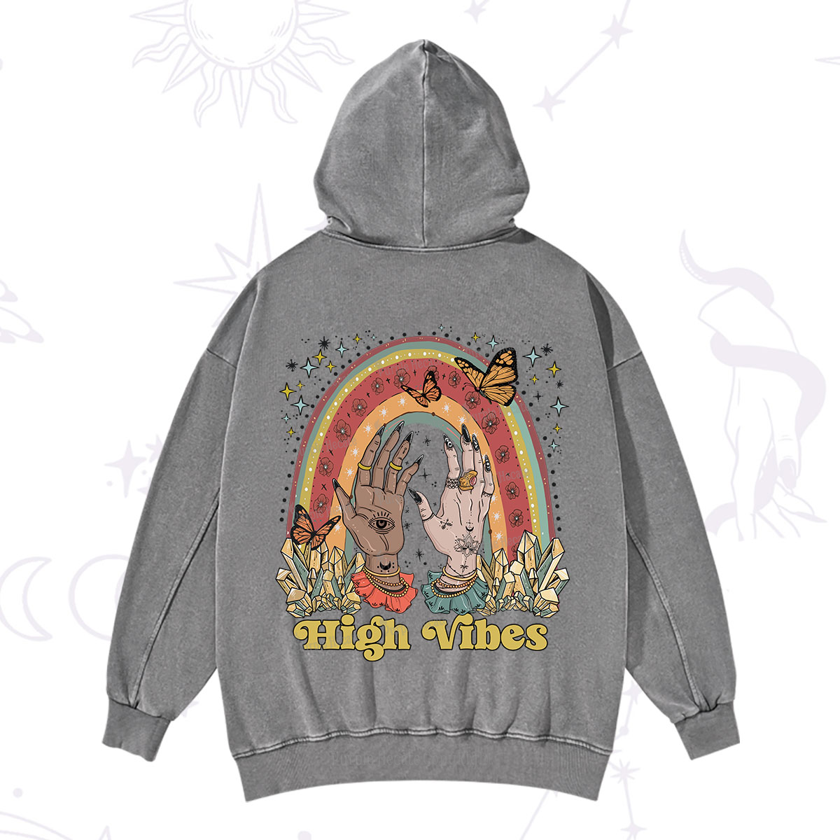 Purplehecate High Vibes Washed Hoodie