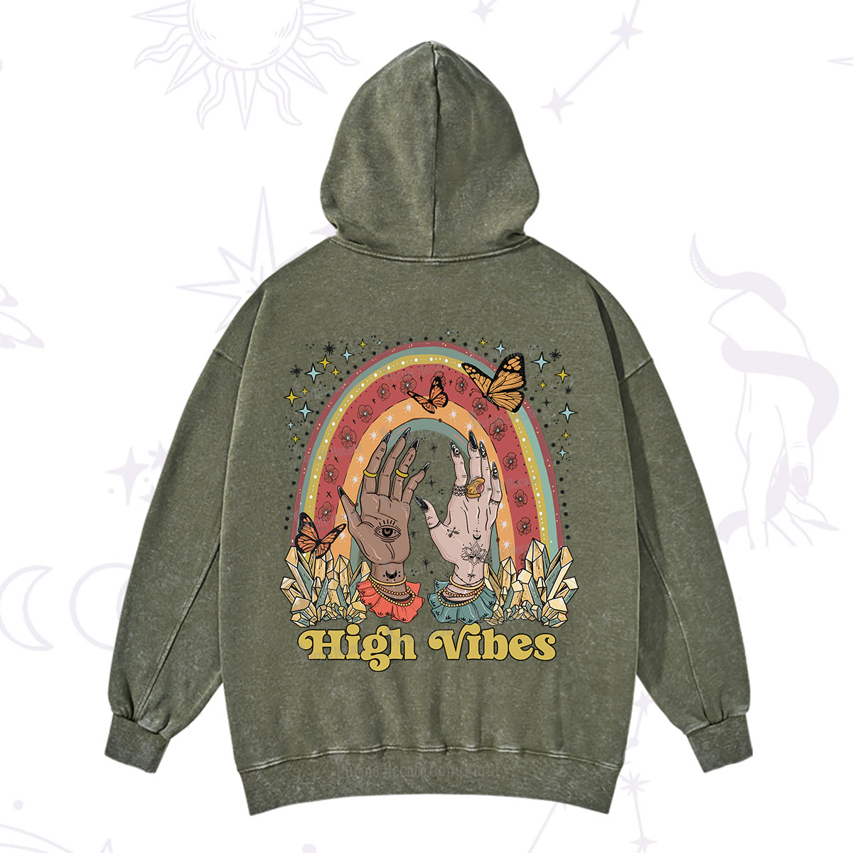 Purplehecate High Vibes Washed Hoodie
