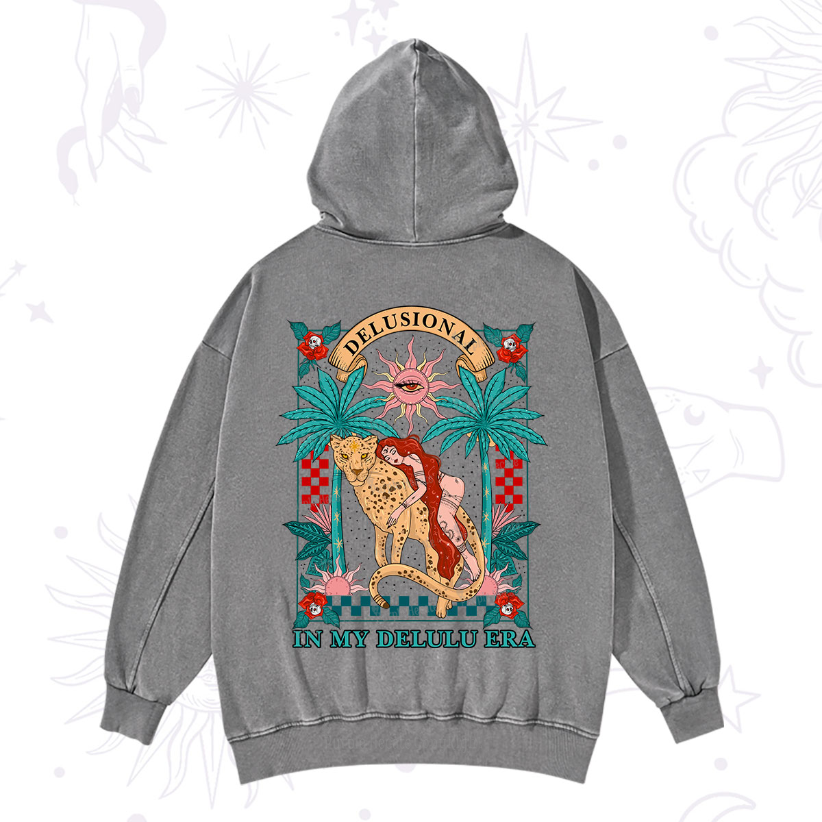 Purplehecate In My Delulu Era Washed Hoodie