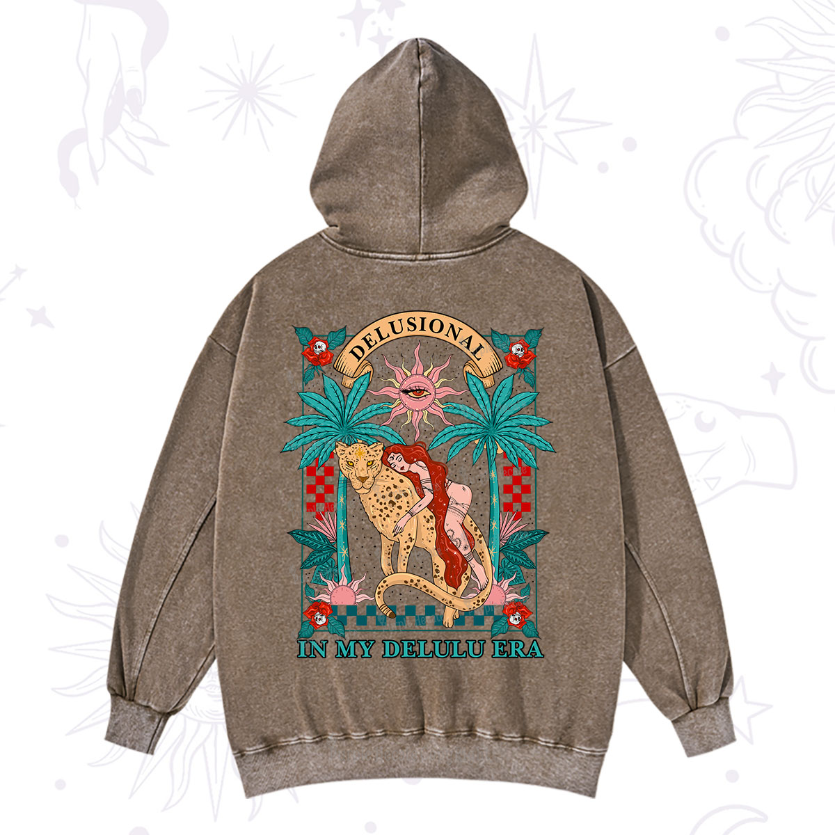 Purplehecate In My Delulu Era Washed Hoodie