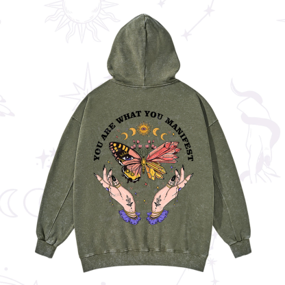 Purplehecate You Are What You Manifest Washed Hoodie