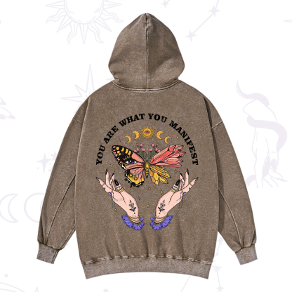 Purplehecate You Are What You Manifest Washed Hoodie