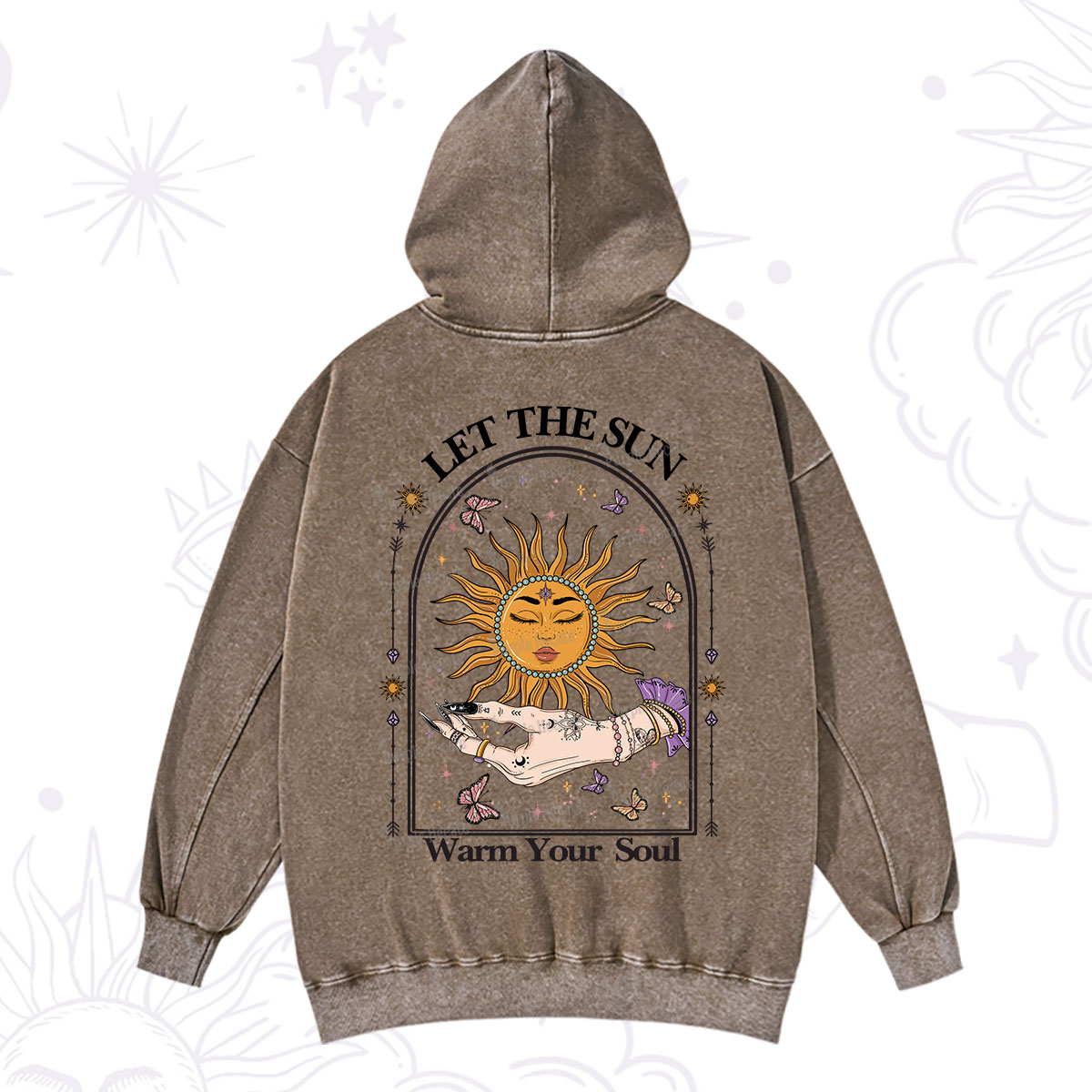 Purplehecate Let The Sun Warm Your Soul Washed Hoodie