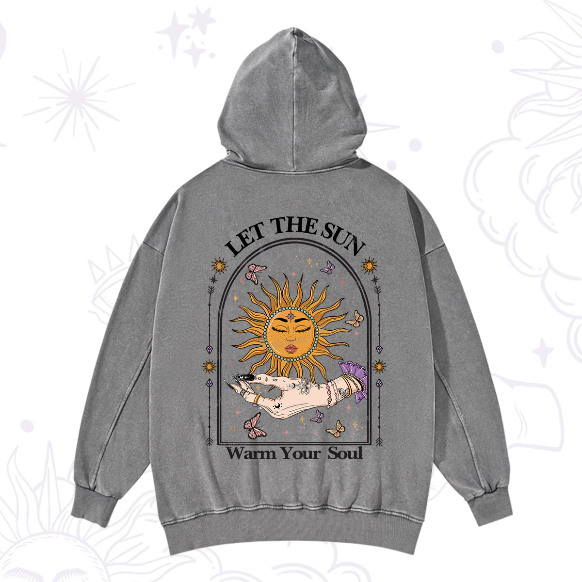 Purplehecate Let The Sun Warm Your Soul Washed Hoodie