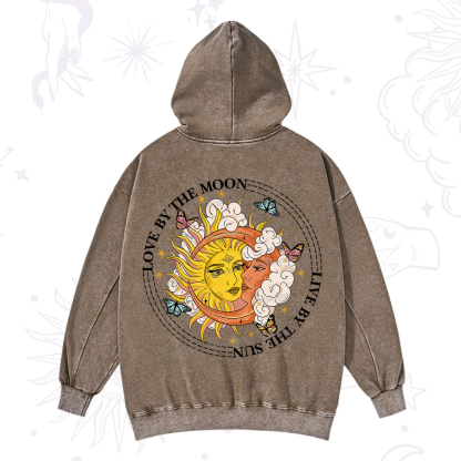 Purplehecate Live By The Sun Love By The Moon Washed Hoodie