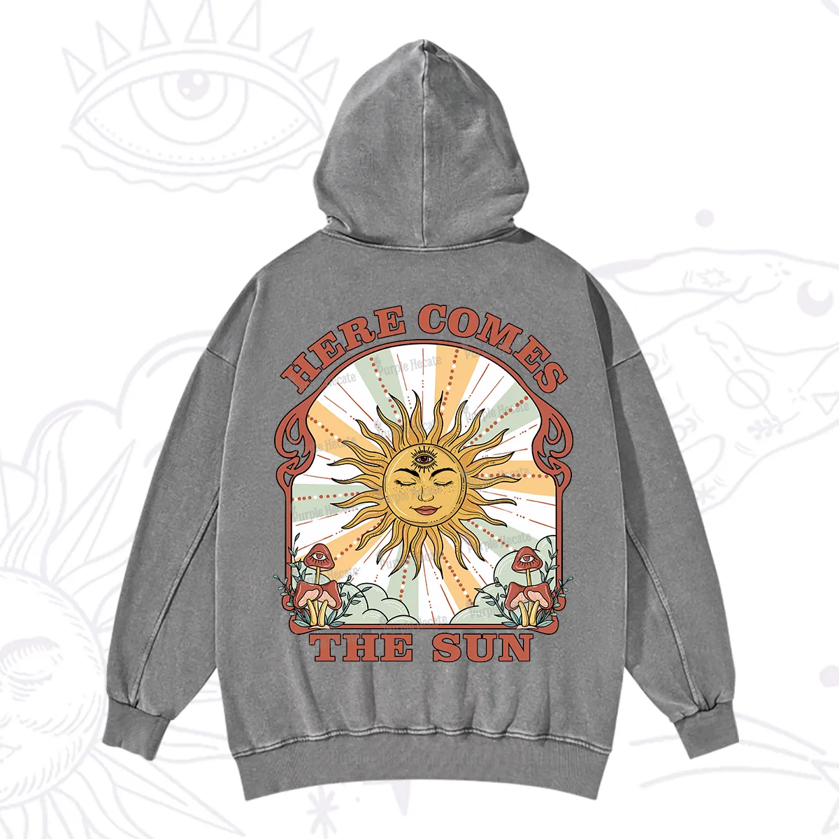 PurplehecateHere Comes The Sun Washed Hoodie