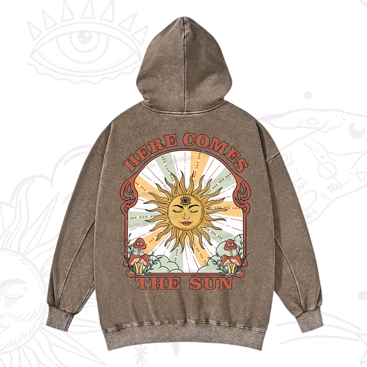 PurplehecateHere Comes The Sun Washed Hoodie