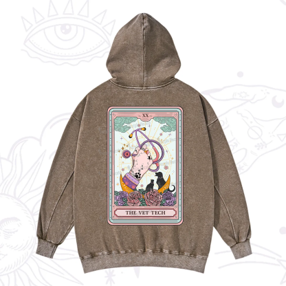 Purplehecate The Vet Tech Tarot Washed Hoodie
