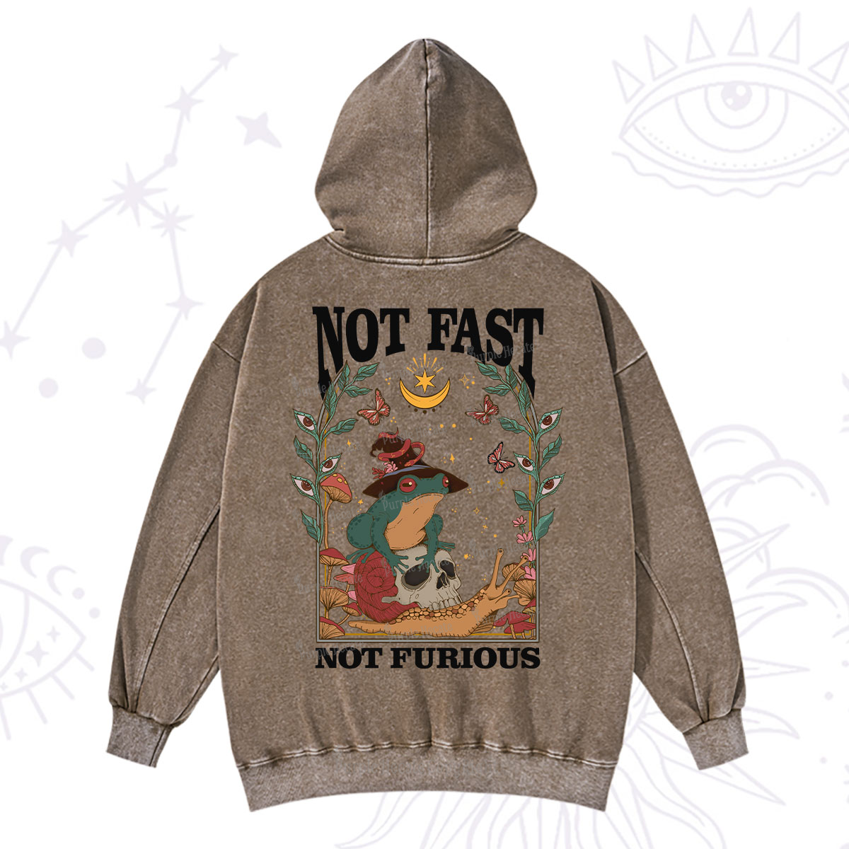 Purplehecate Not Fast Not Furious Washed Hoodie