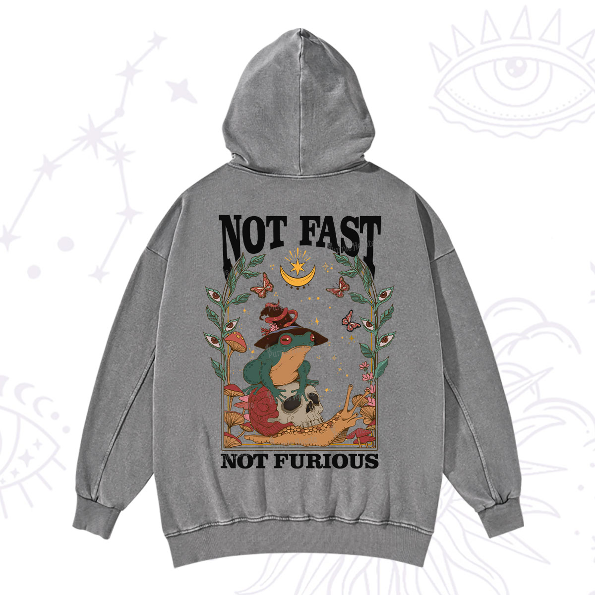 Purplehecate Not Fast Not Furious Washed Hoodie