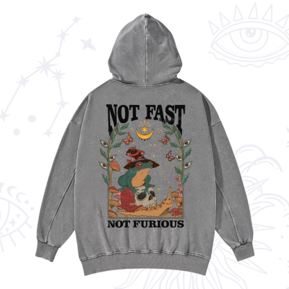Purplehecate Not Fast Not Furious Washed Hoodie