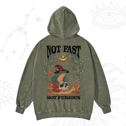 Purplehecate Not Fast Not Furious Washed Hoodie