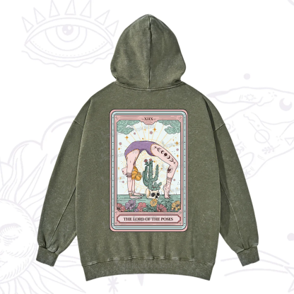 Purplehecate The Lord Of The Poses Tarot Washed Hoodie