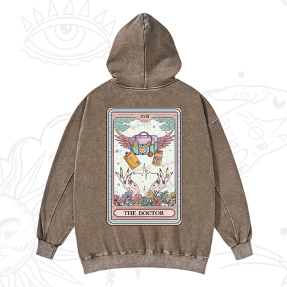 Purplehecate The Doctor Tarot Washed Hoodie