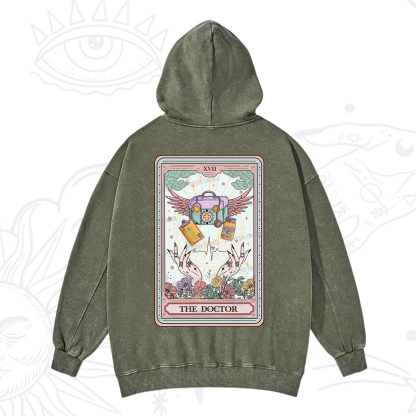 Purplehecate The Doctor Tarot Washed Hoodie