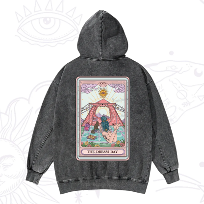 Purplehecate The Camp Lover Tarot Washed Hoodie