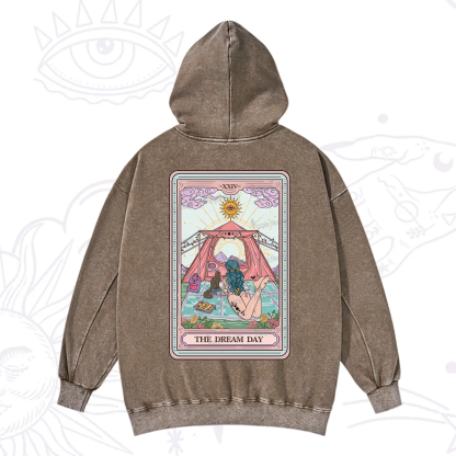 Purplehecate The Camp Lover Tarot Washed Hoodie