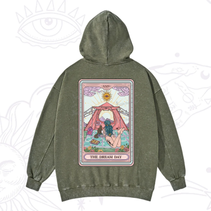 Purplehecate The Camp Lover Tarot Washed Hoodie