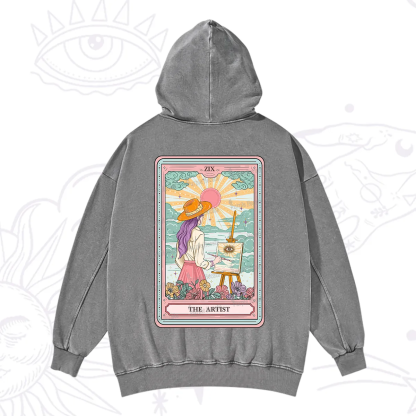 Purplehecate The Artist Tarot Washed Hoodie
