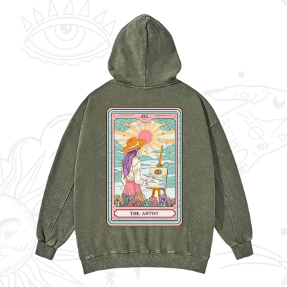 Purplehecate The Artist Tarot Washed Hoodie