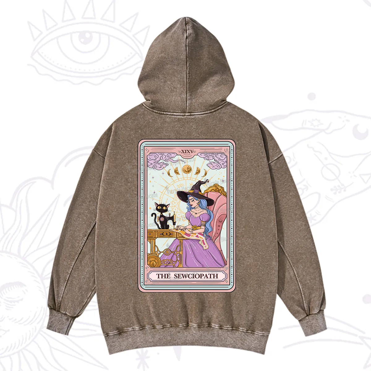 Purplehecate The Sewciopath Tarot Washed Hoodie
