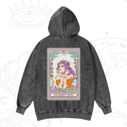 Purplehecate The Makeup Artist Tarot Washed Hoodie