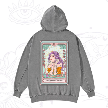 Purplehecate The Makeup Artist Tarot Washed Hoodie
