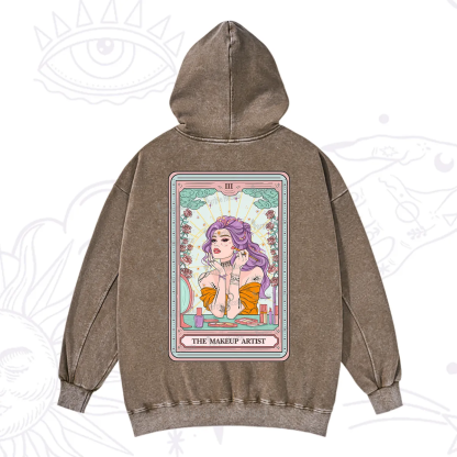 Purplehecate The Makeup Artist Tarot Washed Hoodie