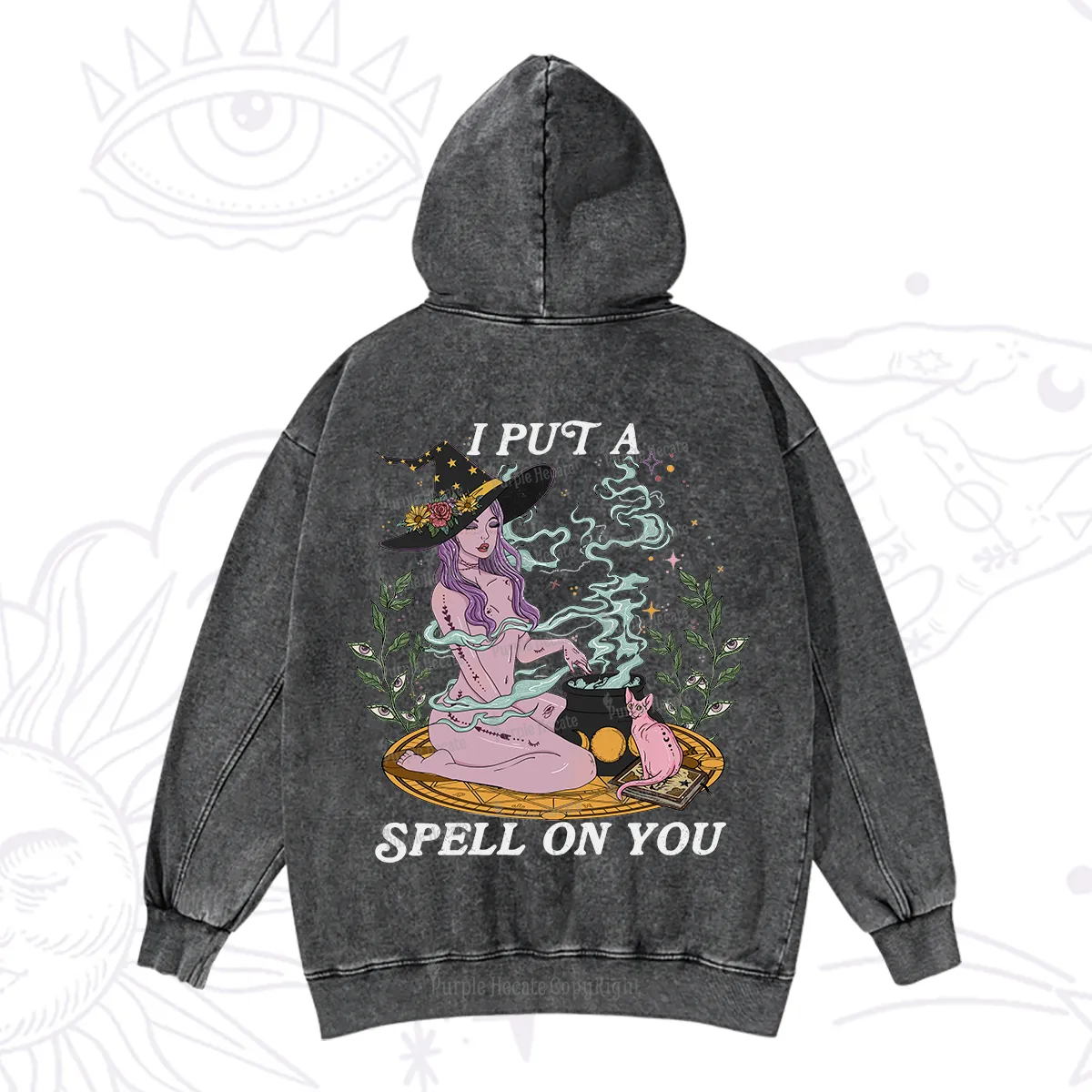 Purplehecate I Put A Spell On You Washed Hoodie
