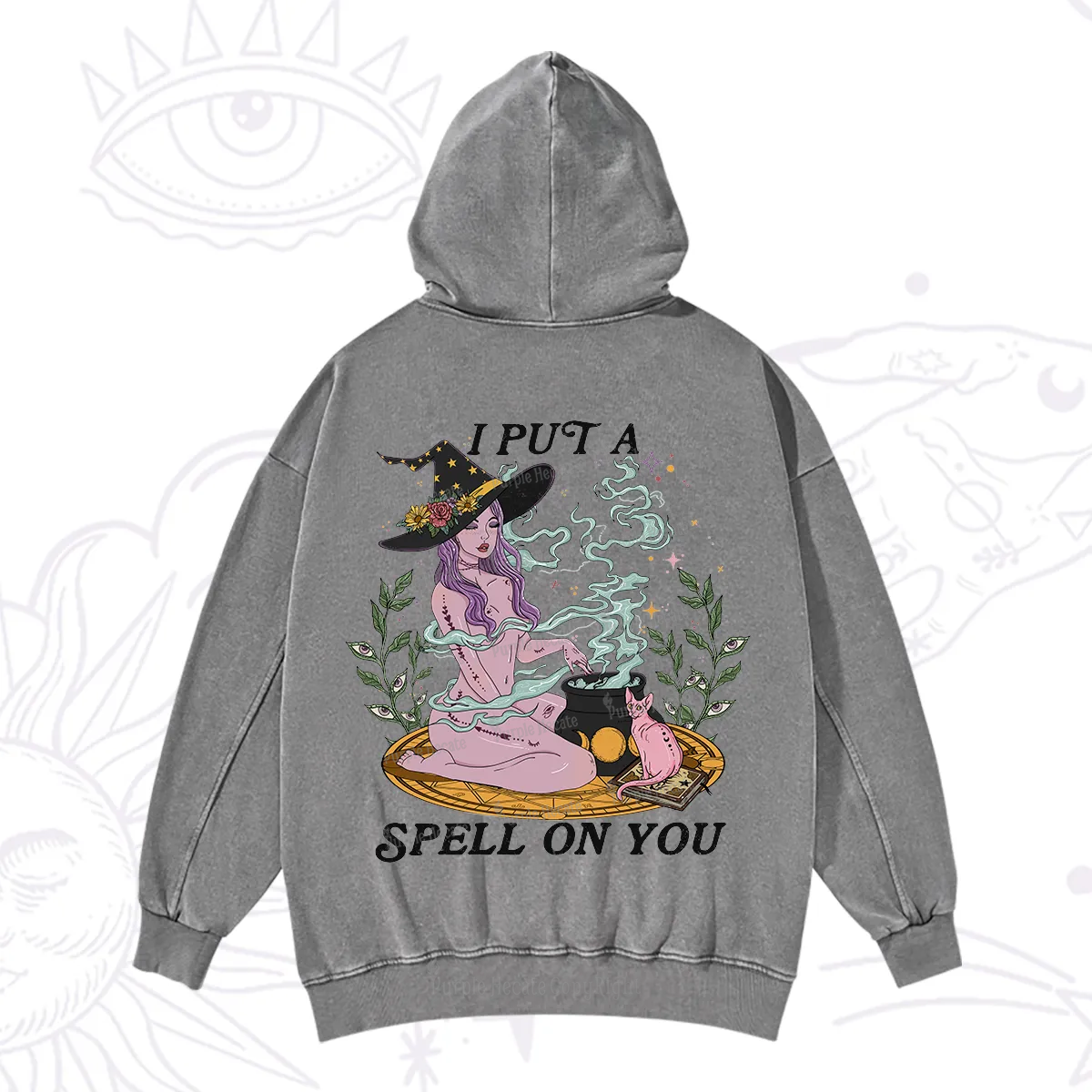 Purplehecate I Put A Spell On You Washed Hoodie