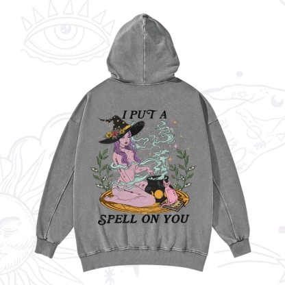 Purplehecate I Put A Spell On You Washed Hoodie