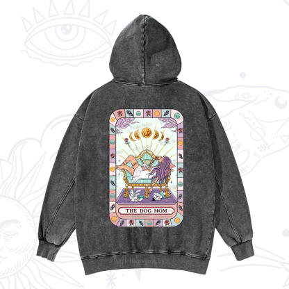 Purplehecate The Chill Dog Mom Washed Hoodie
