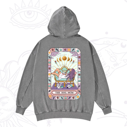 Purplehecate The Chill Dog Mom Washed Hoodie