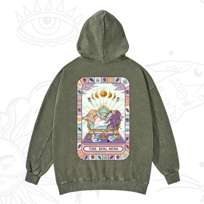 Purplehecate The Chill Dog Mom Washed Hoodie